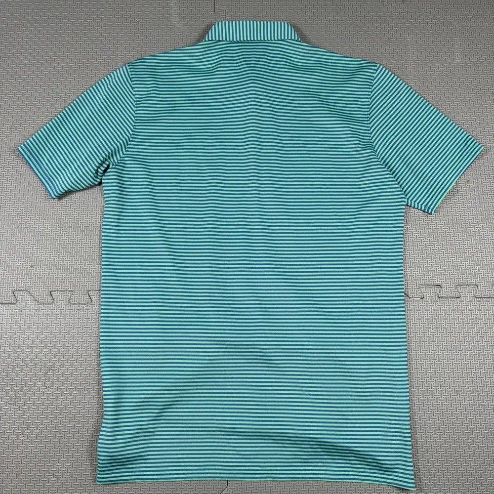 Holderness & Bourne Pine Valley Golf Maxwell Polo Shirt Men Green Stripe Top 100 - Picture 3 of 8